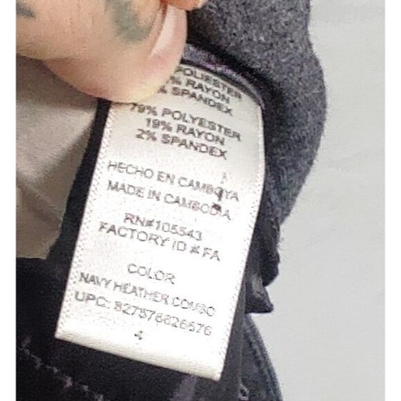 Daisy Fuentes Sz 4 gray pants women's outdoor button zipper pockets logo adult - Picture 8 of 8